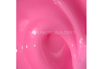 Гель для ногтей Saga Builder Pastel Color №11, яркий розовый, 15 мл