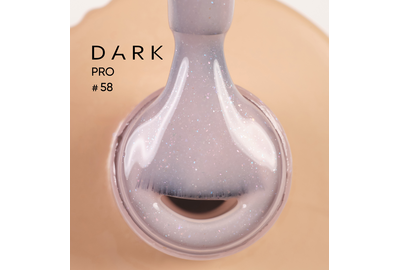 DARK PRO base nail polish No. 58, beige with shimmer, 15 ml