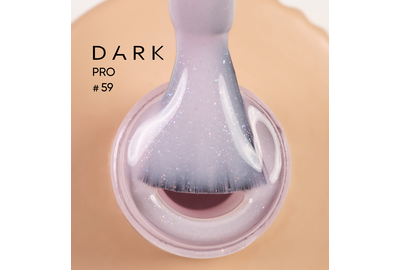 DARK PRO base nail polish No. 59, light pink with shimmer, 15 ml