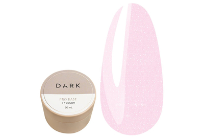База для ногтей DARK PRO base №17, молочно-розовая с шиммером, 30 мл, Цвет: Молочный, Обьем: 30 мл