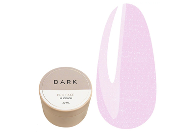 База для ногтей DARK PRO base №19, молочно-розовая с шиммером, 30 мл, Обьем: 30 мл