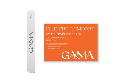 GaMa FILE PRO Comfort foam replaceable files, for straight file, 150 grit, 20 pcs.