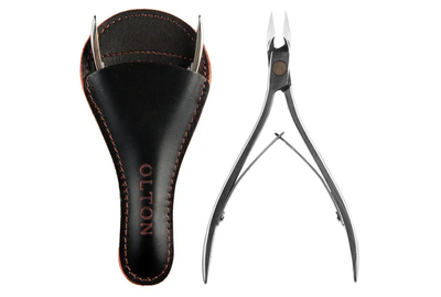 Кусачки для кутикулы Olton 1S кожаный чехол