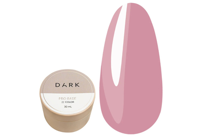 База для ногтей DARK PRO base №22, розовая, 30 мл, Обьем: 30 мл