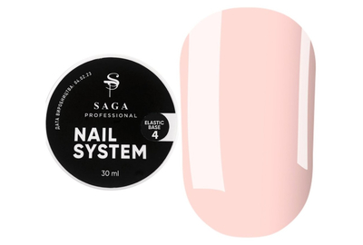 База для ногтей Saga Elastic №04, персиково-розовая, 30 мл
