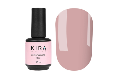 База Kira Nails French Base №003 бежево-розовый, 15 мл