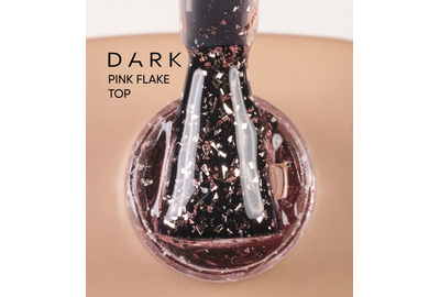 Топ DARK Top Pink Flake, прозрачный с розовыми блестками, 10 мл