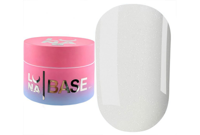 База камуфлирующая Luna Cover Base №5 молочная с блестками, 30 мл