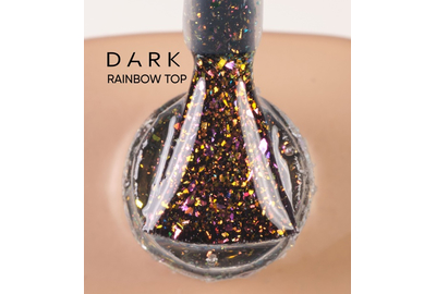 Топ для ногтей Dark Rainbow top, с блестками, 10 мл