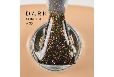 DARK Shine Top No. 03, transparent with micro glitter, 10 ml