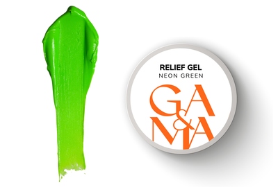 Паста GaMa Relief Gel Neon Green, неоново-зеленый, 5 г