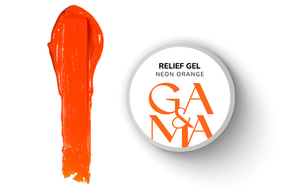 Паста GaMa Relief Gel Neon Orange, неоново-оранжевый, 5 г