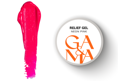 Паста GaMa Relief Gel Neon Pink, неоново-розовый, 5 г