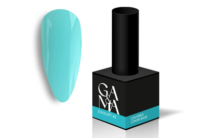 База цветная GaMa Cover base Colored №45 Эвкалипт, бирюзовая, 15 мл, Цвет: Бирюзовый