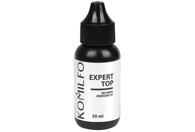 Закріплювач Komilfo Expert Top No Wipe Medium UV Top, без липкого шару, 30 мл