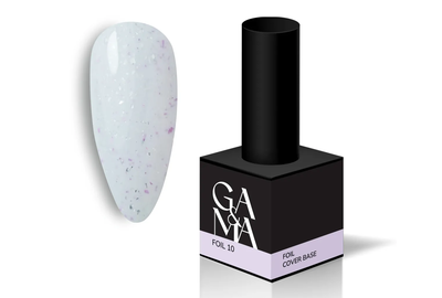 Камуфлирующая база GaMa Cover base Foil №10, лавандовая с поталью, 15 мл, Цвет: Лавандовый