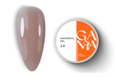 Гель универсальный GaMa Universal gel жидкий №14, темный нюд, 30 мл, Цвет: Бежевый, Обьем: 30 мл