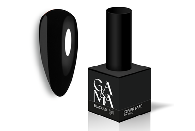 База цветная GaMa Cover base Colored №50 Black, черная, 15 мл