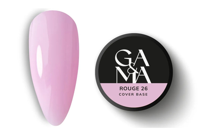 База камуфлирующая GaMa Cover base №26 Rouge, розовая, 30 мл, Цвет: Розовый