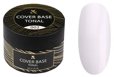 База для гель-лака FOX Tonal Cover Base №002 молочно-розовая банка, 30 мл, Цвет: Розовый