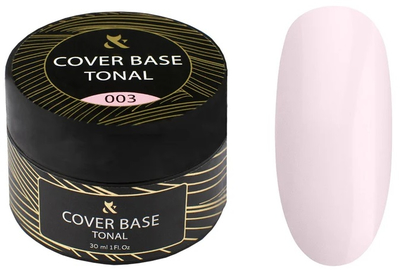 База для гель-лака FOX Tonal Cover Base №003 абрикосово-розовая банка, 30 мл, Цвет: Розовый