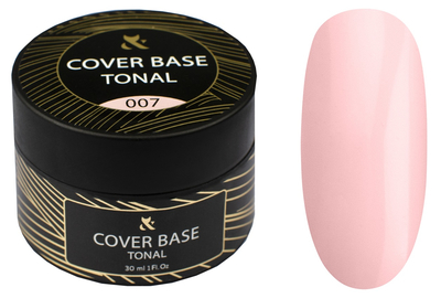 База для гель-лака FOX Tonal Cover Base №007 розово-телесная банка, 30 мл, Цвет: Розовый