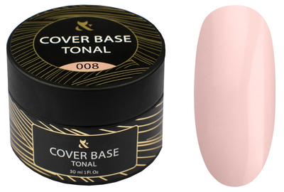 База для гель-лака FOX Tonal Cover Base №008 телесная банка, 30 мл, Цвет: Розовый