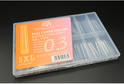 Гелевые типсы Global 5XL квадрат, 120 шт