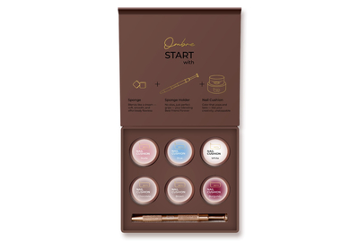 Набор гель-красок HEYLOVE nail cushion set Brown для омбре, 6 шт