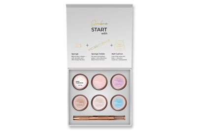 Набор гель-красок HEYLOVE nail cushion set White для омбре, 6 шт.