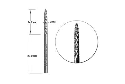 Насадка твердосплавная фреза LUNA 2,0 для выпиливания.