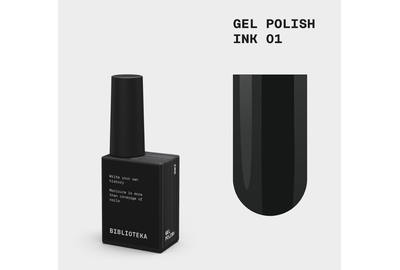 Гель-лак для ногтей BIBLIOTEKA №001 Ink, черный, 10 мл