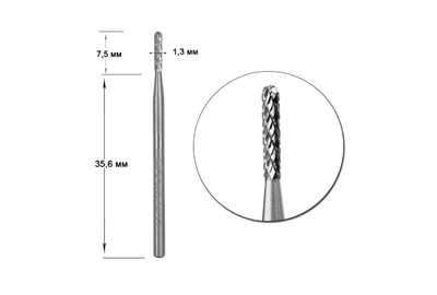 Насадка твердосплавная фреза LUNA 1,3 mini для выпиливания