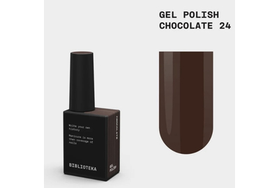 Гель-лак для ногтей BIBLIOTEKA №024 Chocolate, шоколад, 10 мл