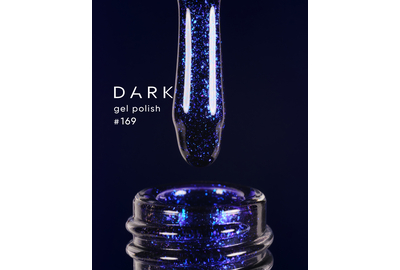 Гель-лак DARK №169, синій з блискітками, 6 мл