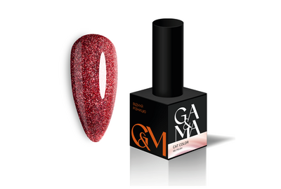 Гель-лак для ногтей Gemely Cat Color №012, кошачий глаз, красный, 6 мл