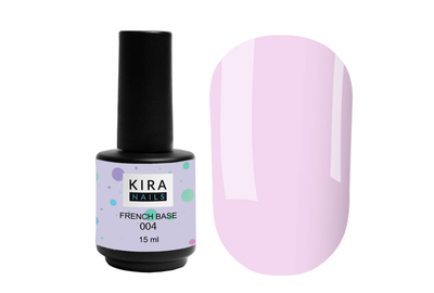 База Kira Nails French Base №004 лиловый, 15 мл
