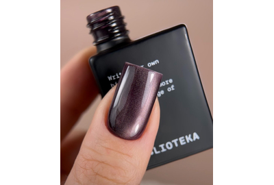 Гель-лак для ногтей BIBLIOTEKA Cat Eye №08 Plum Glow, кошачий глаз, сливовый, 10 мл
