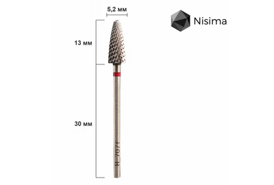 Насадка фреза твердосплавная Nisima H_707fK, кукуруза красная