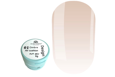 Гель-краска для омбре Global 01, белая, 8 мл