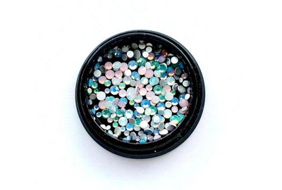 Стразы опал микс в баночке