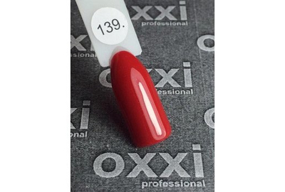 Гель-лак Oxxi №139 кроваво-красный с едва заметным микроблеском, 10 мл