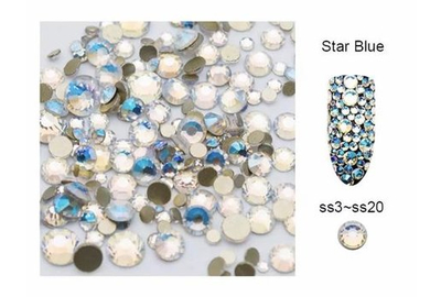 Стразы Star Blue микс размер 100 шт