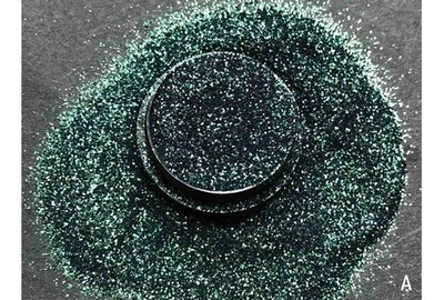 Глитер для дизайна ногтей изумрудный.