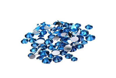 Стразы микс размер голубые 100 шт