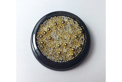 Бульонки металлические mix размер золото + серебро