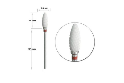 Насадка фреза керамічна червона кукурудза
