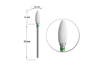 Насадка фреза керамічна зелена кукурудза