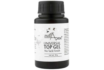 Универсальный топ-гель Universal top gel Crystal NailApex без УФ без липкого слоя 30 мл