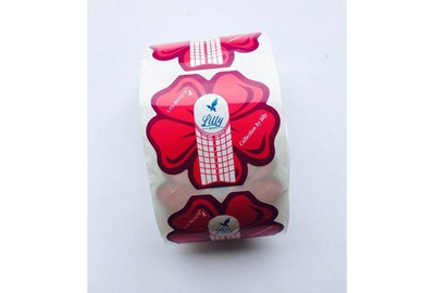 Формы для наращивания ногтей розовый цветок 100 шт